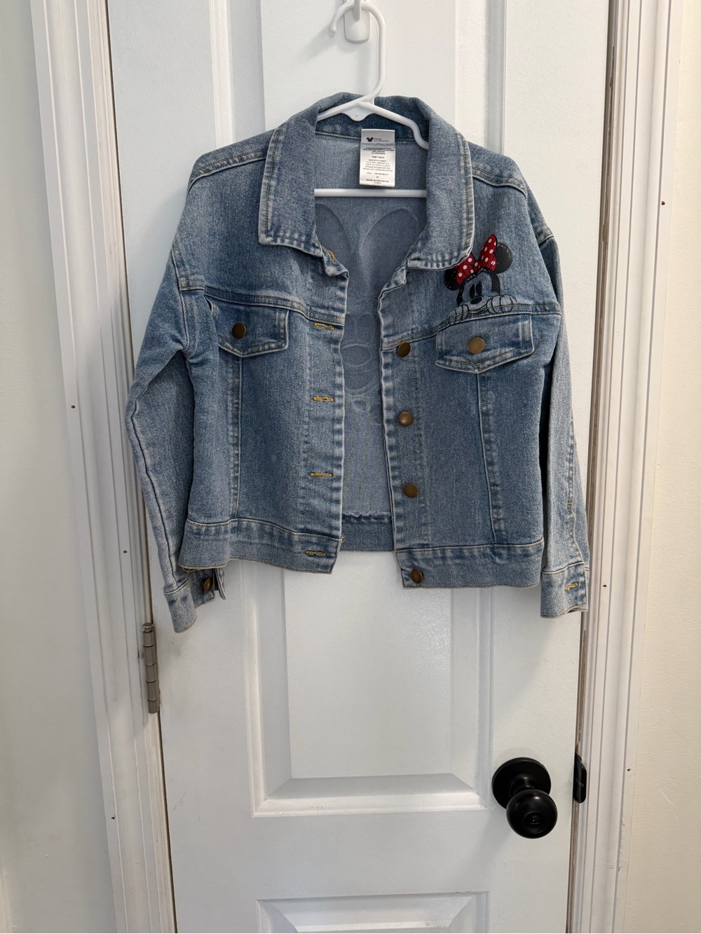 Disney Light Blue Denim Jacket with Minnie Embroidery